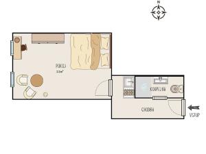 Pronájem bytu 1+kk, Brno, Plotní, 32 m2