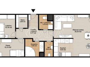 Prodej bytu 3+1, Praha - Krč, Točitá, 87 m2