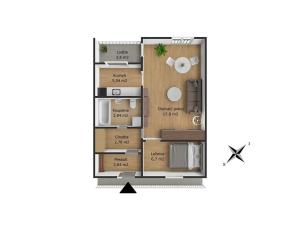 Prodej bytu 1+1, Týnec nad Sázavou, Na Kněžině, 39 m2