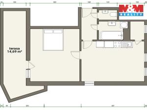 Prodej bytu 2+kk, Mladá Boleslav - Mladá Boleslav II, Nerudova, 49 m2