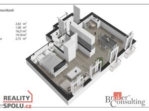 Pronájem bytu 2+kk, Poděbrady - Poděbrady III, náměstí 5. května, 44 m2