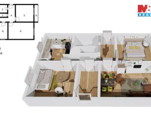 Prodej bytu 4+1, Klášterec nad Ohří, Topolová, 75 m2