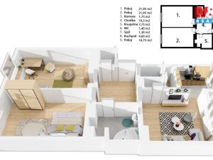 Pronájem bytu 3+kk, Praha - Josefov, U starého hřbitova, 88 m2