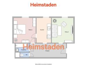 Pronájem bytu 2+1, Ostrava - Poruba, náměstí Jana Nerudy, 54 m2
