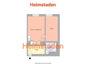 Pronájem bytu 2+kk, Ostrava - Poruba, Porubská, 42 m2