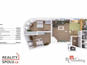 Prodej bytu 3+kk, Praha - Holešovice, U Uranie, 95 m2