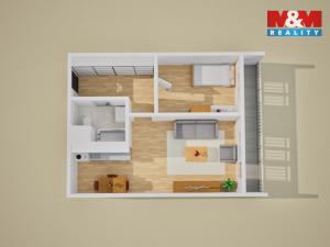 Prodej bytu 2+kk, Teplice - Trnovany, Antonína Sochora, 40 m2