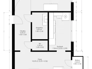 Pronájem bytu 2+1, Brno, Vysoká, 54 m2