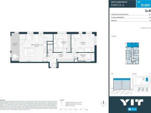 Prodej bytu 3+kk, Praha - Hlubočepy, Wassermannova, 79 m2