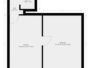 Pronájem bytu 2+kk, Praha - Nusle, Jaromírova, 43 m2