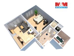 Prodej bytu 2+kk, Praha - Holešovice, Jirečkova, 52 m2