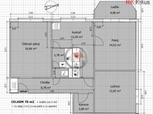 Prodej bytu 3+1, Třebíč - Nové Dvory, Fr. Hrubína, 70 m2