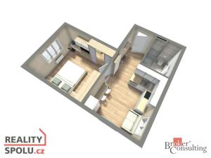 Pronájem bytu 1+1, Vochov, 35 m2