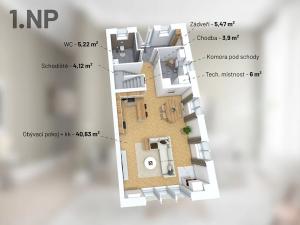 Prodej bytu 4+kk, Praha - Řepy, Otlíkovská, 125 m2