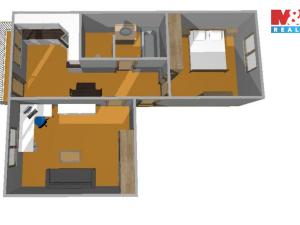 Pronájem bytu 2+1, České Budějovice - České Budějovice 7, Mánesova, 47 m2