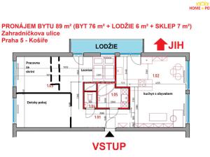 Pronájem bytu 4+kk, Praha - Košíře, Zahradníčkova, 89 m2