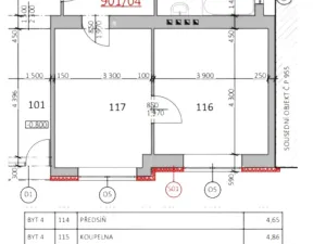 Prodej bytu 2+kk, Náchod, Žižkova, 42 m2