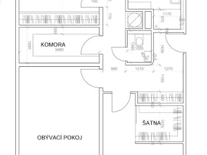 Pronájem bytu 3+1, Praha - Kamýk, Zárubova, 83 m2