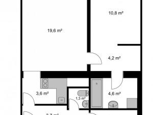 Prodej bytu 2+kk, Jablonec nad Nisou, Anenské náměstí, 50 m2