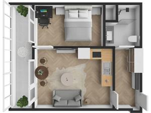 Pronájem bytu 2+kk, Praha - Krč, Bernolákova, 41 m2