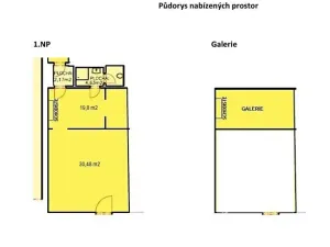 Pronájem obchodního prostoru, Praha - Karlín, Šaldova, 57 m2