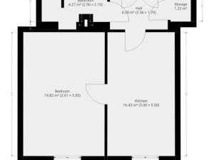 Pronájem bytu 2+kk, Praha - Holešovice, Na Maninách, 47 m2