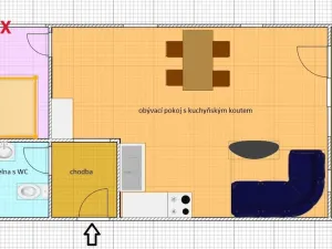 Pronájem bytu 2+kk, Hradec Králové - Nový Hradec Králové, Pod Zámečkem, 50 m2