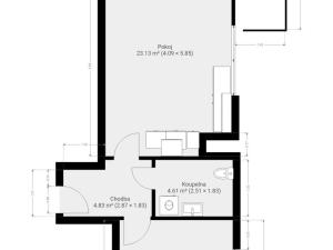 Pronájem bytu 2+kk, Brno, Chudčická, 44 m2