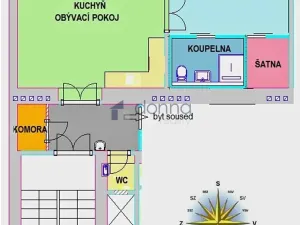 Pronájem bytu 2+kk, Praha, Na Smetance, 56 m2