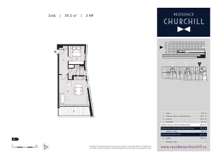 Pronájem bytu 2+kk, Praha - Vinohrady, Dudova, 59 m2