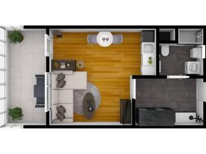 Pronájem bytu 1+kk, Praha - Michle, V dolině, 42 m2