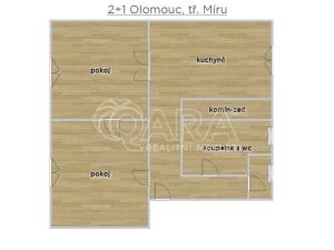 Pronájem bytu 2+1, Olomouc - Nová Ulice, tř. Míru, 50 m2