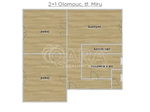 Pronájem bytu 2+1, Olomouc - Nová Ulice, tř. Míru, 50 m2