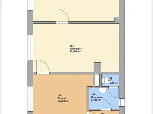 Pronájem kanceláře, Brno, Voroněžská, 59 m2