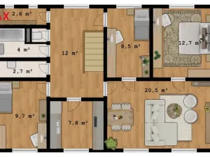 Prodej bytu 4+1, Rudník, 89 m2