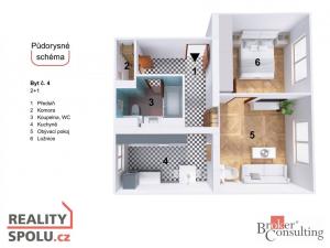 Prodej bytu 2+1, Liberec - Liberec I-Staré Město, Zeyerova, 56 m2