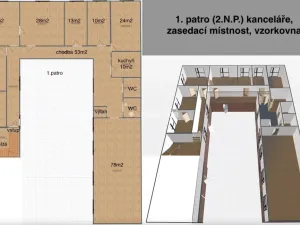 Pronájem kanceláře, Jirny, Tovární, 250 m2
