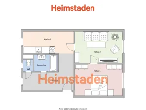 Pronájem bytu 2+1, Havířov - Šumbark, Smetanova, 54 m2