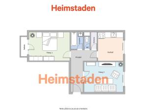 Pronájem bytu 2+1, Ostrava - Mariánské Hory, Zelená, 56 m2