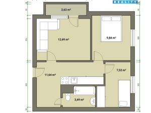 Pronájem bytu 3+1, Karlovy Vary, Krymská, 45 m2