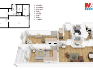 Prodej bytu 3+1, Praha - Hlubočepy, Gabinova, 69 m2