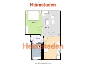 Pronájem bytu 2+1, Ostrava - Moravská Ostrava, Foerstrova, 48 m2