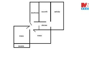 Prodej bytu 3+1, Žandov, Děčínská, 70 m2