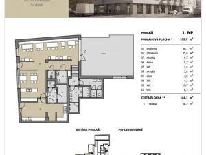 Prodej obchodního prostoru, Brno - Husovice, Vranovská, 144 m2