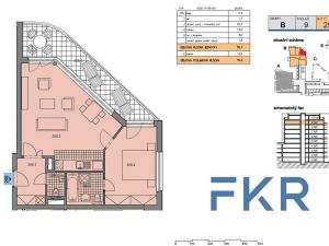 Pronájem bytu 2+kk, Praha - Vokovice, K Červenému vrchu, 70 m2