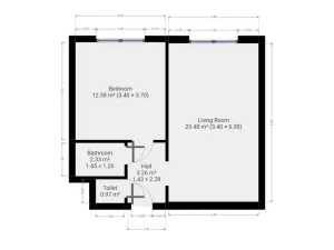 Pronájem bytu 2+kk, Praha - Krč, Štúrova, 40 m2