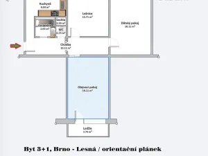 Prodej bytu 3+1, Brno - Lesná, Ježkova, 72 m2