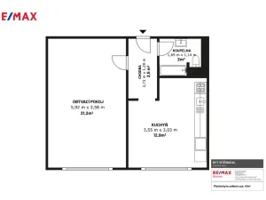 Pronájem bytu 2+kk, Karlovy Vary - Drahovice, Vítězná, 42 m2