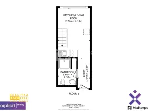 Pronájem bytu 1+kk, Zlín, Devadesátá, 35 m2