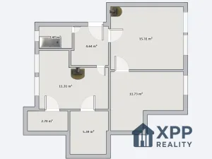 Prodej bytu 2+1, Loučovice, 52 m2